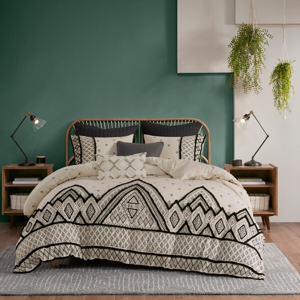INK IVY Marta Flax and Cotton Blended Comforter Set On Sale